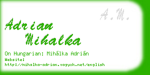 adrian mihalka business card